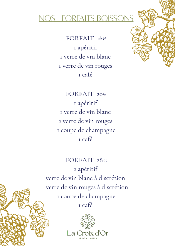Carte et menus du restaurant La Croix d'Or selon Louis à Pavilly